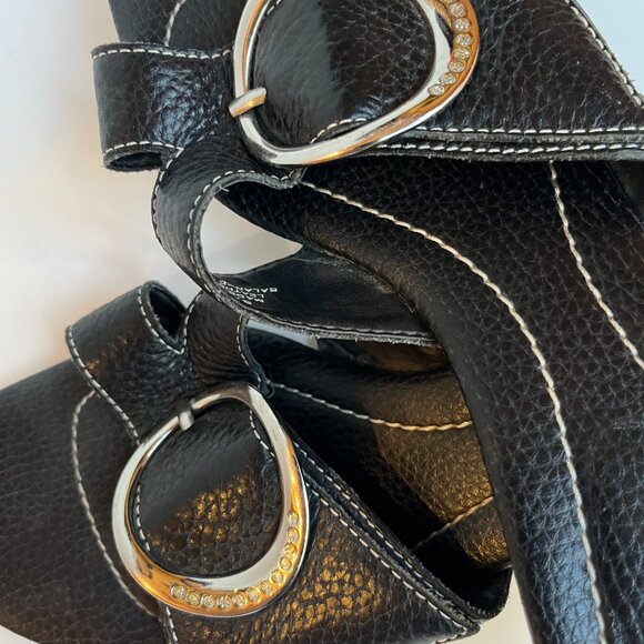 Dr Scholl's Black New Buckle Leather Sandals - never been worn! 9.5 M - Picture 8 of 9